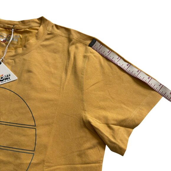 Weekend Sport Yellow Crewneck T-Shirt Minimalist Circle Design Marine Layer sz S - Picture 8 of 10